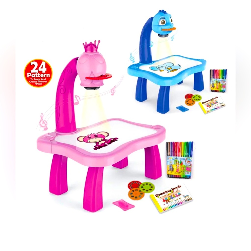 Children early learning educational led trace and projector drawing board
